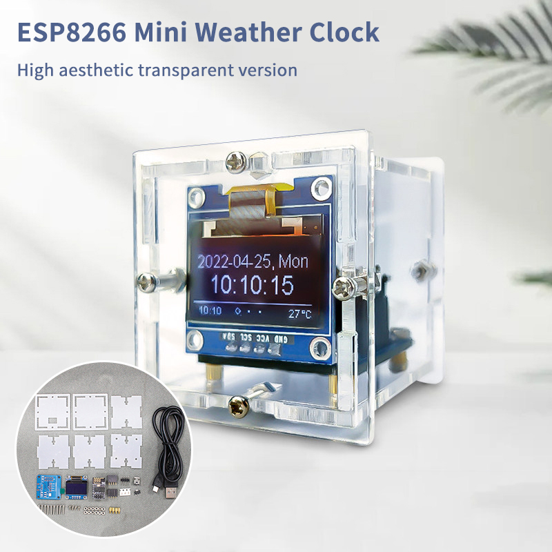 Diy Electronics Kits For Kids - ESP8266 Mini Weather Clock Kit DIY