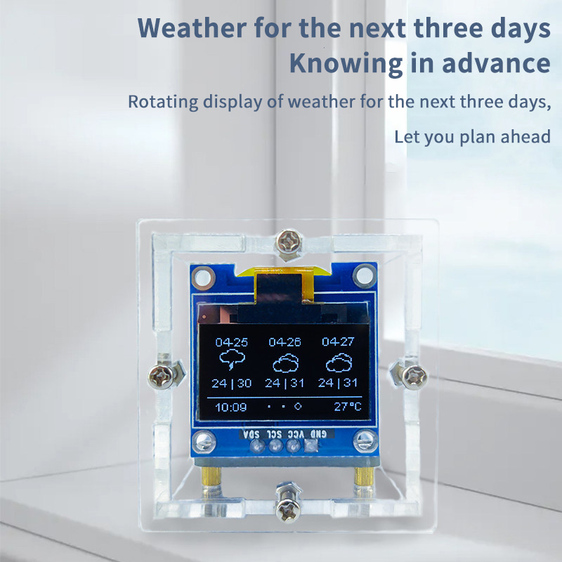 ESP8266 Mini Weather Clock Kit - Diy Electronics Kits For Kids review and price