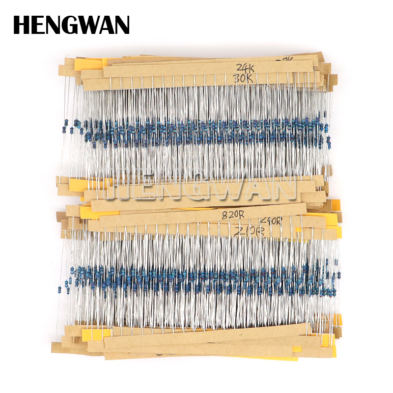 1/4W 1/8W 1/2W 1W 2W 1% Metal  - Resistor Kit 1 4W review and price