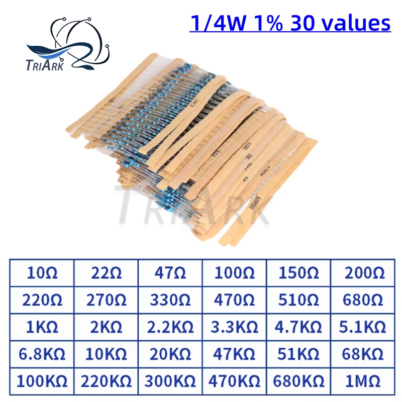 300/600/set 30 Kinds 1/4W 1% R - Resistor Kit 1 4W review and price