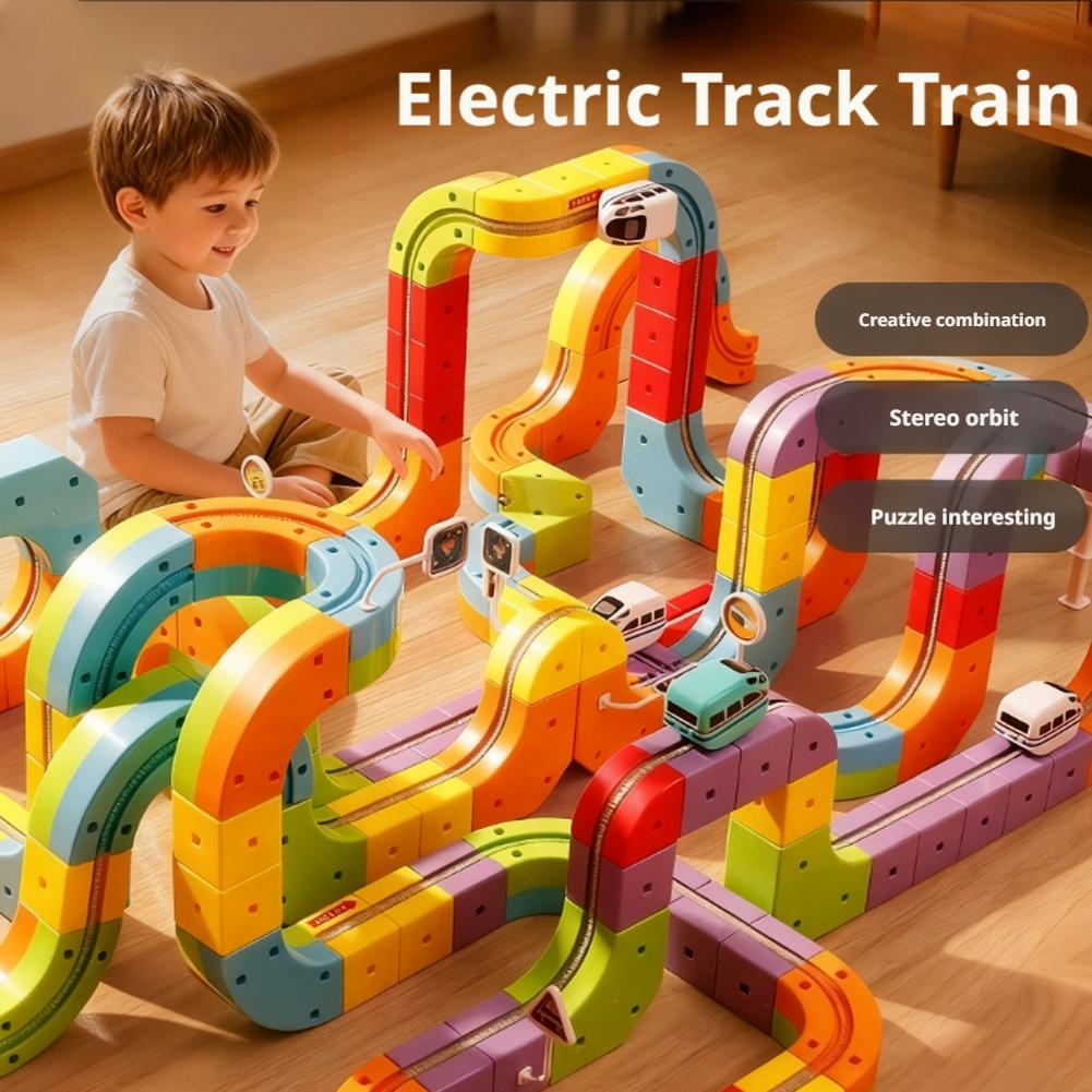DIY Assembly Magic Track Train - Diy Electronics Toys review and price