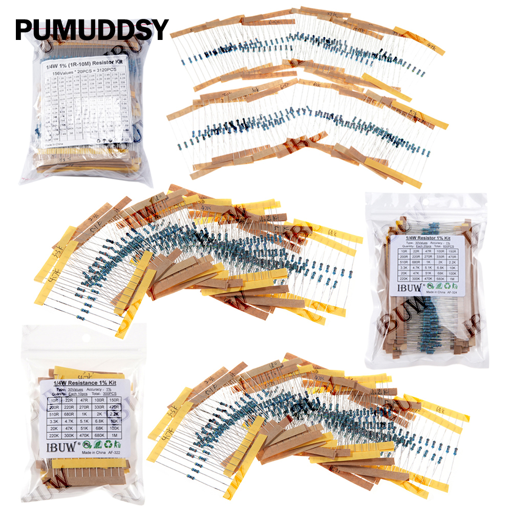 1/4W 1/2W 1W 2W 3W Resistance  - Resistor Kit 1 4W review and price