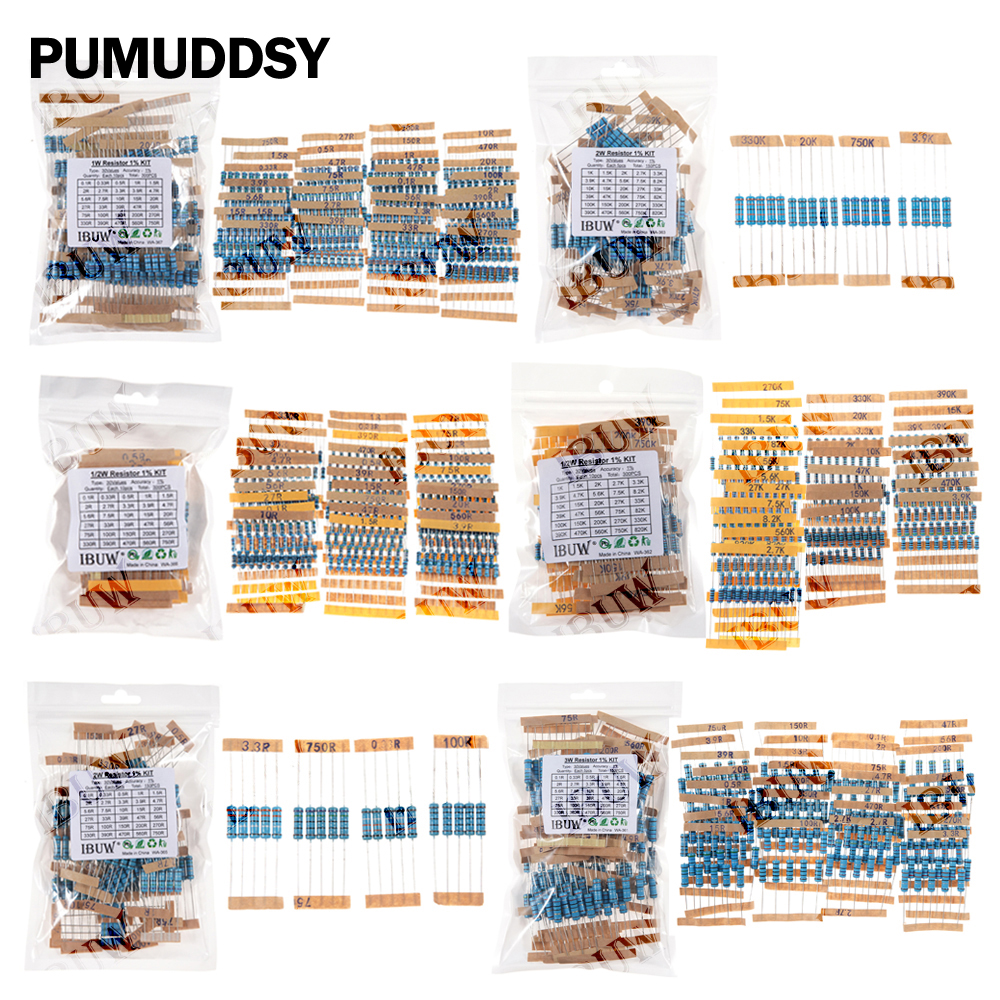 1/4W 1/2W 1W 2W 3W Resistance  - Resistor Kit 1 4W review and price