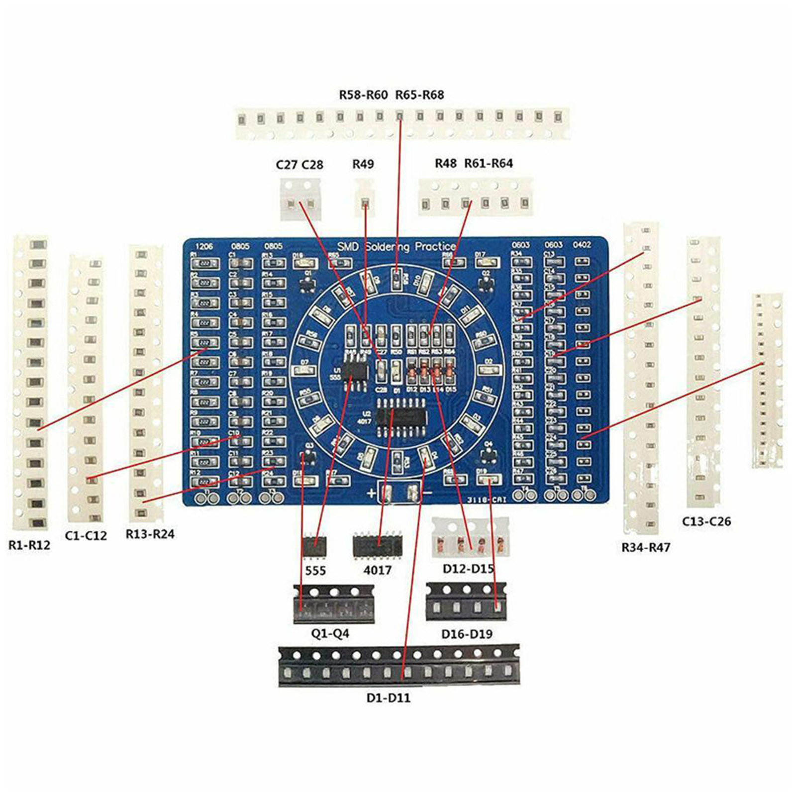 Soldering Practice Three-Piece - Diy Electronic Components review and price