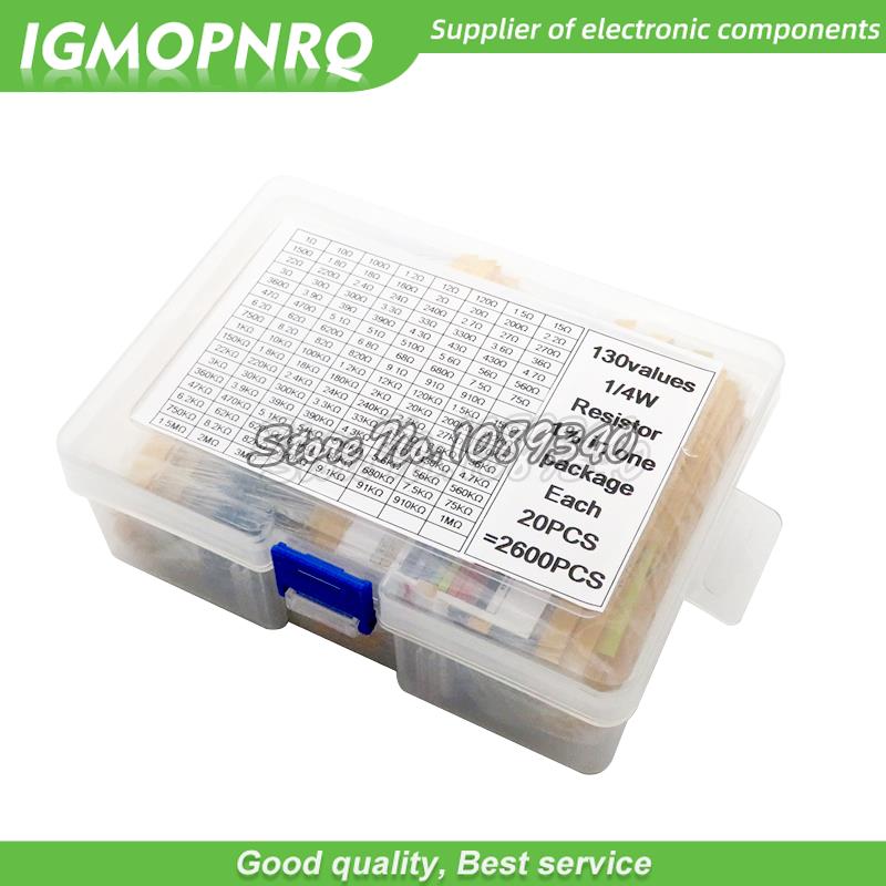 130Values 1/4W 1/2W 1/6W 1W 2W - Resistor Kit 1 4W review and price