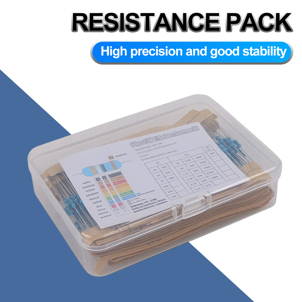 300/600pcs Metal Film Resistor - Resistor Kit 1 4W review and price