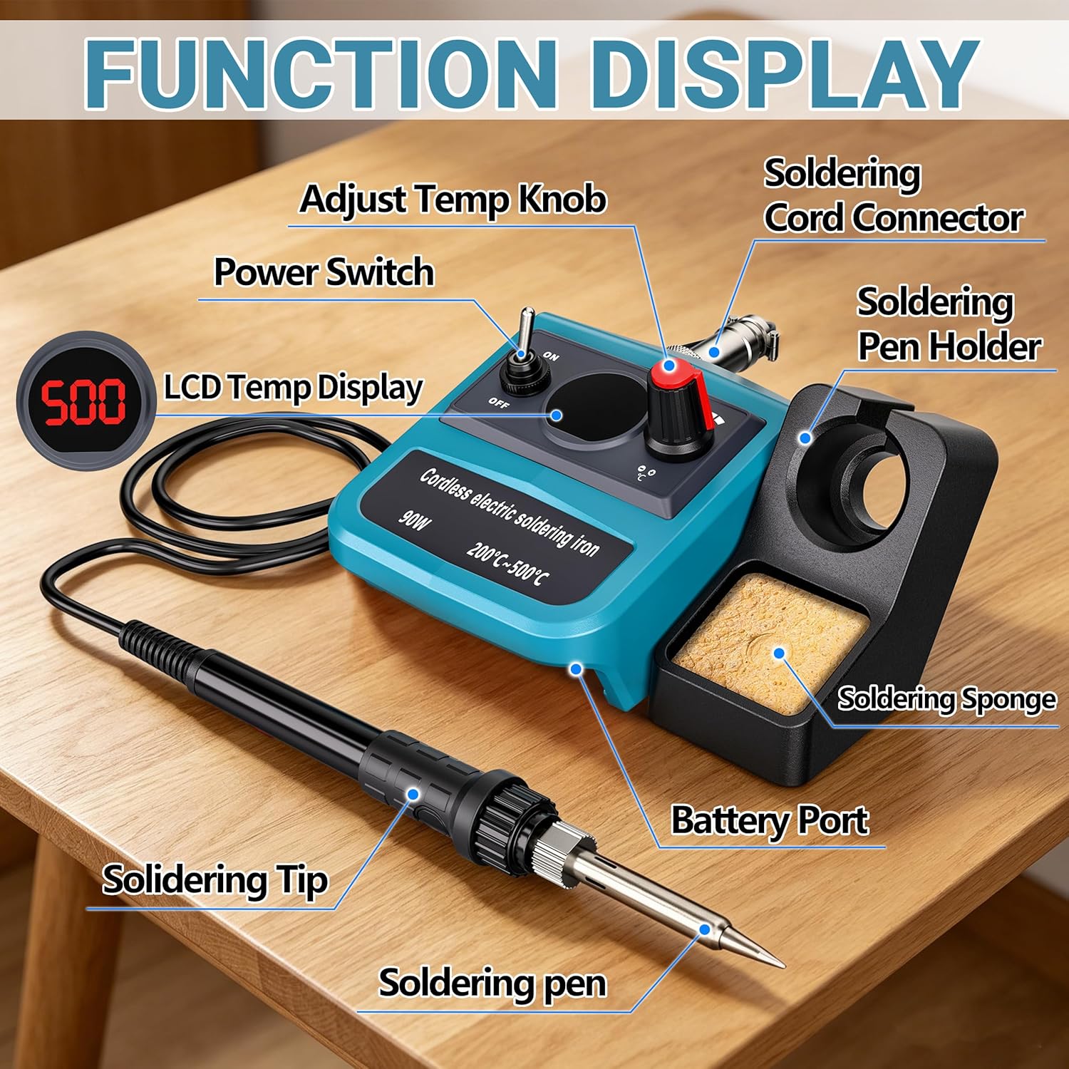 90W LED Digital Cordless Solde - Diy Electronics Hobby review and price