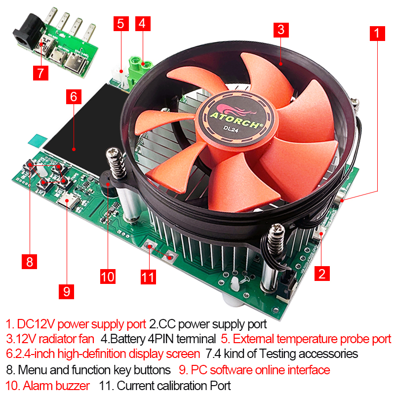 150W 4-wires Battery Capacity  - Diy Electronics Module 999 Store review and price